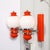 1960s Mid-Century Chrome & Glass Vermillion Enamel Portico Sconces W/ Star Cutouts For Sale - Image 5 of 14