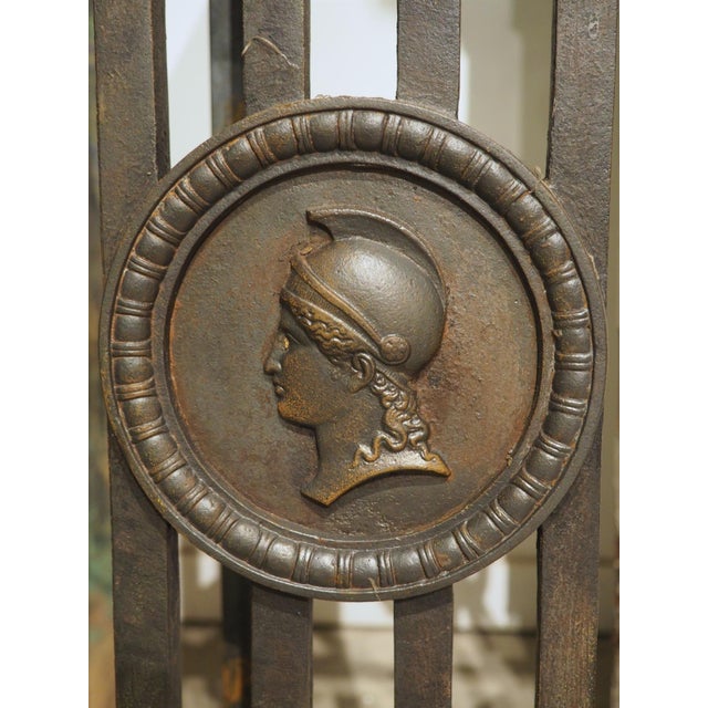 Antique Cast Iron Parisian Balcony Gate Console With Shellstone Top, Circa 1900 For Sale - Image 13 of 17