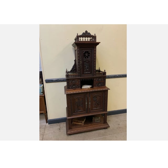 Late 19th Century Antique Buffet in Oak, 1880 For Sale - Image 5 of 13
