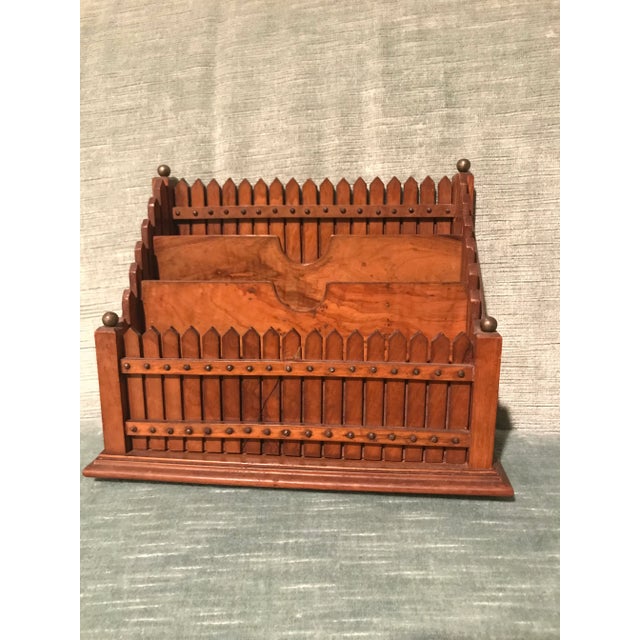 Early 20th Century Burl Wood Letter Holder For Sale - Image 9 of 9