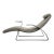 2000s Limitless Contemporary Chaise Leather Lounger With Integrated Glass Side Table For Sale