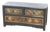 Chinese Polychrome Hand Painted Low Chest With Garden Birds & Fruit 20thC For Sale