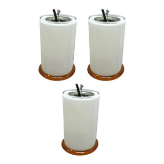 1980s Set of 3 Murano Glass Pendant Lights by Italian Lighting Company I3 For Sale