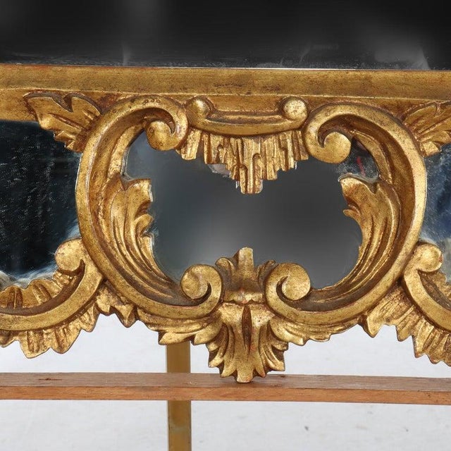 Rococo Large Antique French Rococo Style Gilt Wood Mirror C1930 For Sale - Image 3 of 13