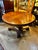 Mission Antique 48” Tiger Oak Round Pedestal Dining Table With 3/4” Glass Top For Sale - Image 3 of 9