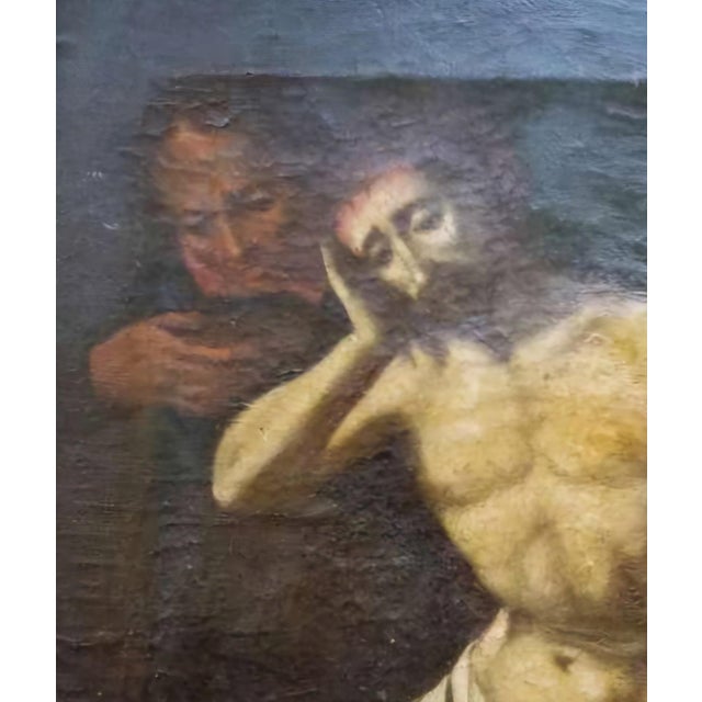 Textile Baroque Oil on Canvas, Neapolitan School, Early 18th Century For Sale - Image 7 of 11