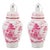 Chinoiserie Pink Willow Glass Christmas Tree Ornament - A Pair For Sale