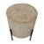 Contemporary Tuscan Cream Round Side Table 17" For Sale - Image 3 of 10