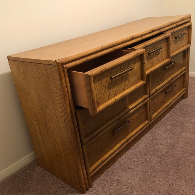 MidCentury Lea Faux Bamboo & Rattan Dresser Chairish