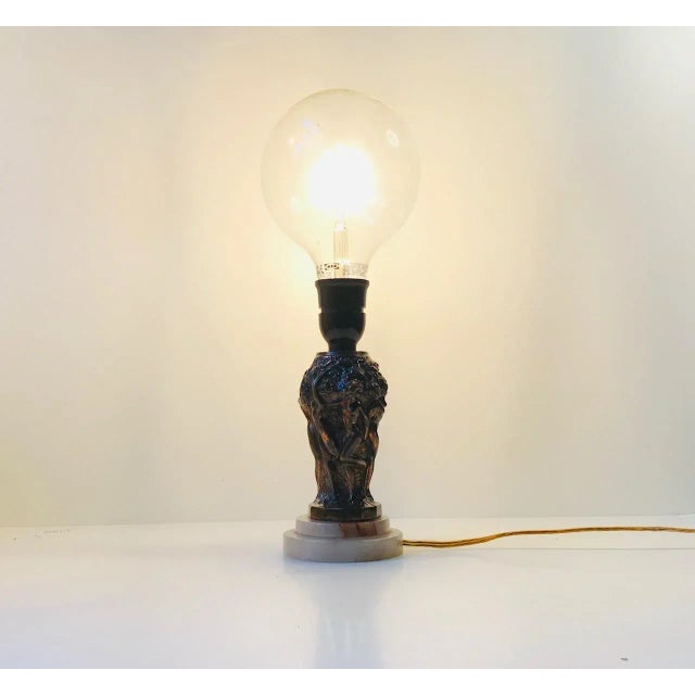 Art Deco Metallurgy Table Lamp from Curt Schlevogt, 1930s For Sale - Image 4 of 10