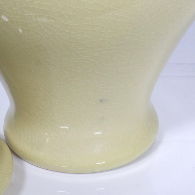 Mid Century Yellow Chinese Temple Jar For Sale In Tampa - Image 6 of 7
