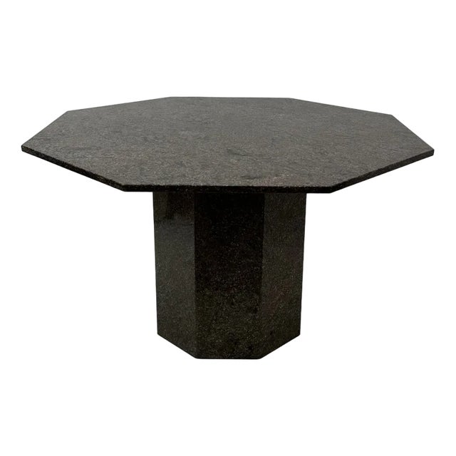 Mid-Century Hexagonal Granite Dining Table, 1980s For Sale