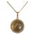 Large Cabochon Rutilated Quartz Gold. Pendant on 18 K Chain For Sale