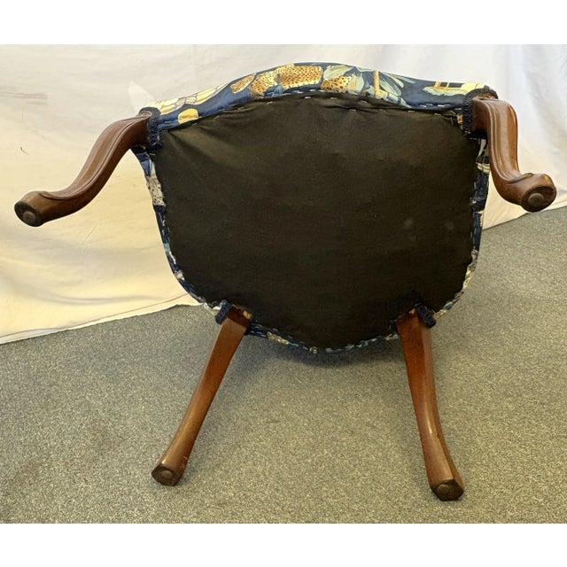 Wood Early 1900's French Boudoir Fruitwood Armchair With New Statement Upholstery For Sale - Image 7 of 18