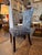 Carmilla Pier 1 Blue Damask Armless Dining Chairs, a Pair For Sale In Minneapolis - Image 6 of 8