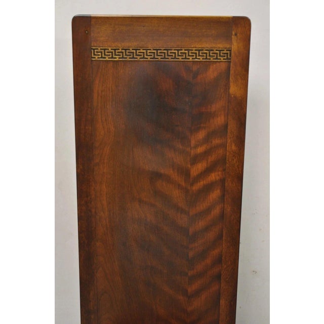 Wood Antique Hamilton MFG High Back Adjustable Mahogany Architect Chair Piano Stool For Sale - Image 7 of 12