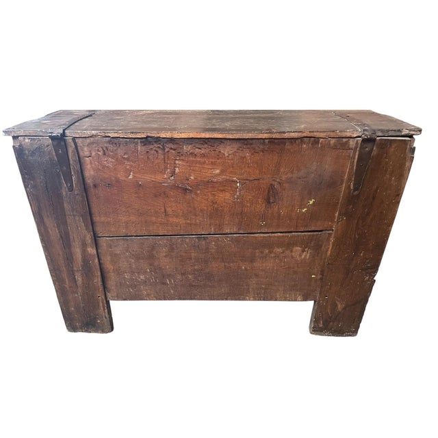 Antique Wedding Chest in Oak, 1828 For Sale - Image 4 of 6