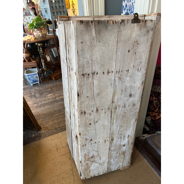 Wood Antique Pine Hanging Corner Cabinet For Sale - Image 7 of 17