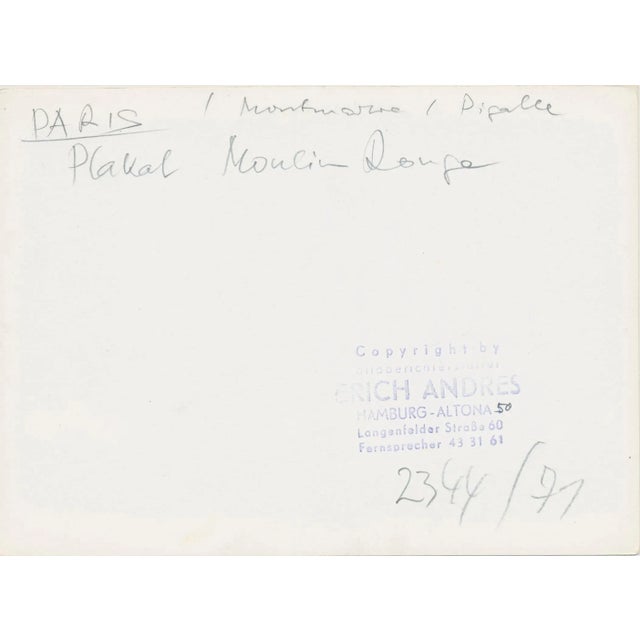 Paris, Montmatère, Pigalle, Moulin Rouge, 1955, Silver Gelatine Print For Sale - Image 3 of 5