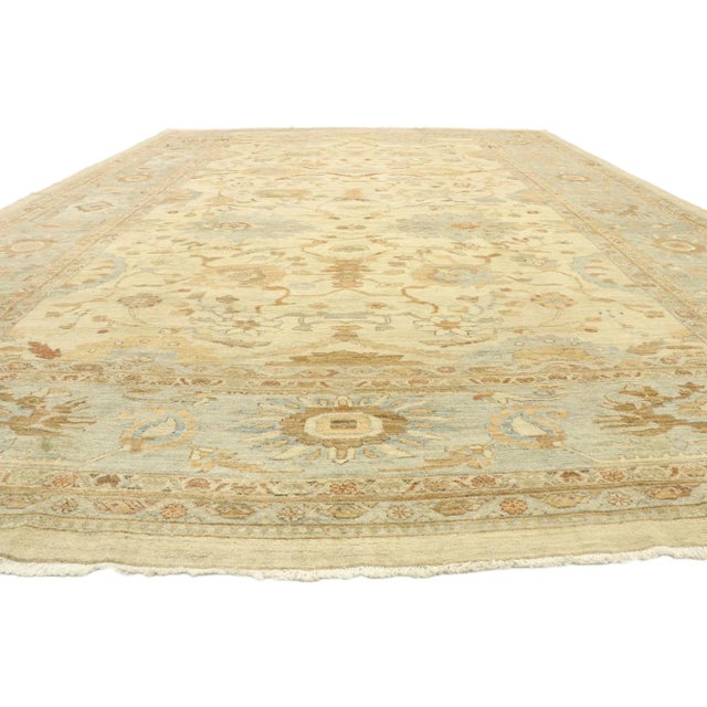 Modern Vintage Persian Sultanabad Rug - 13'04 X 19'00 For Sale - Image 3 of 8