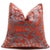 Mid-Century Modern Hand-Knotted Silk Velvet Ikat Pillow - 16x16 Midnight & Silver Wave For Sale - Image 3 of 8