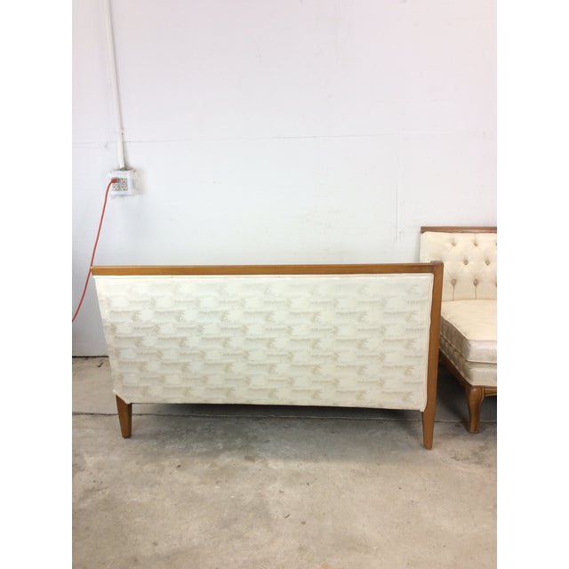 1960s Mid Century Modern Three Piece Sectional Sofa With Vintage Tufted Upholstery For Sale - Image 5 of 12