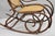 Wood Vintage Mid Century Modern Thonet Style Bentwood & Cane Rocker Rocking Chair (B) For Sale - Image 7 of 18