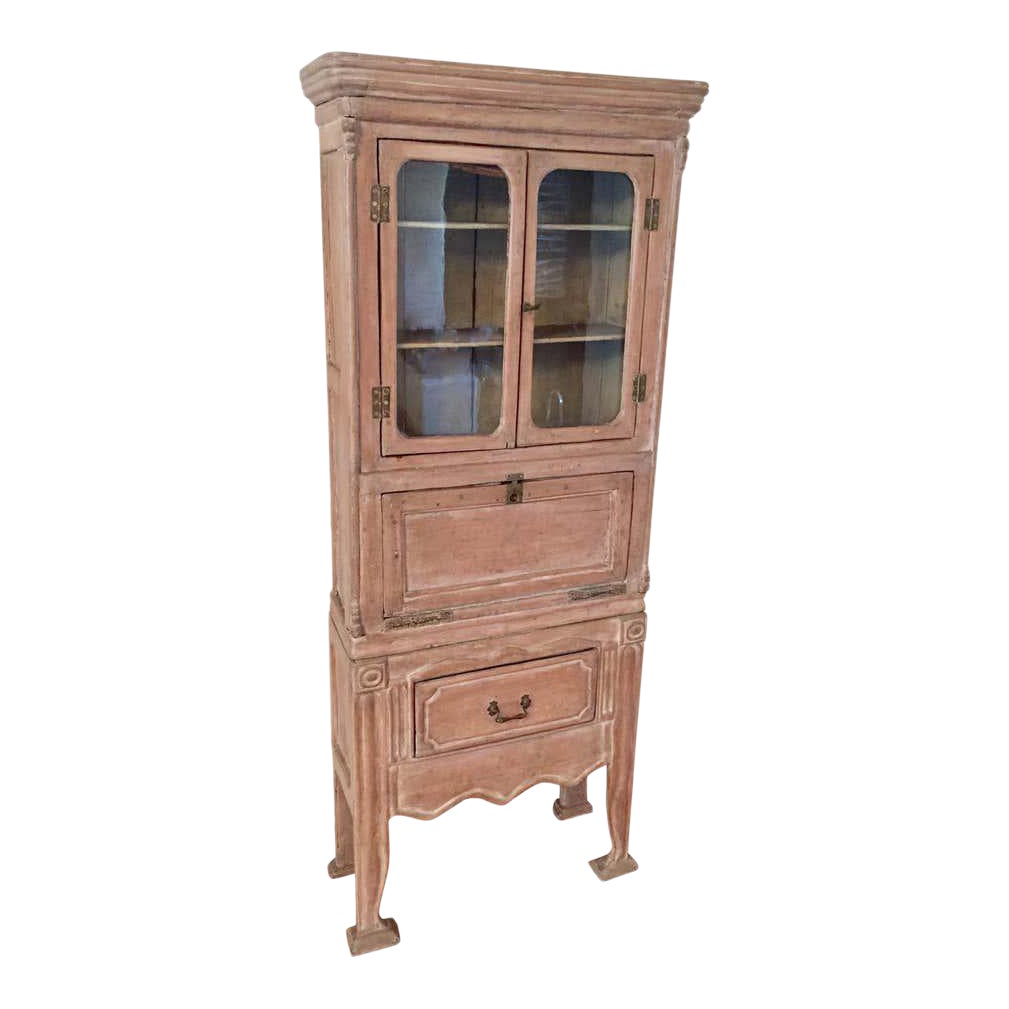 Antique 19th Victorian Curio Cabinet Secretary Desk Chairish