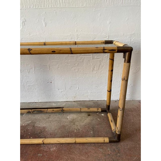 Italian Mid-Century Modern Bamboo Coffee Table from Banci, 1970s For Sale - Image 3 of 11