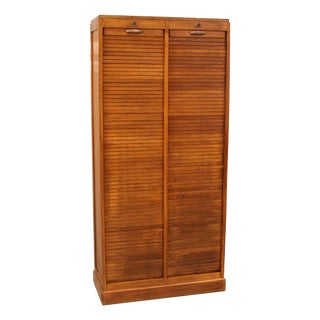 Vintage Filing Cabinet in Oak, 1930s For Sale