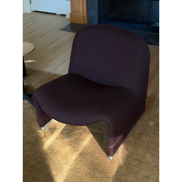 Pair of alky armchairs by giancarlo piretti for castelli. Produced by anonima castelli in 1972. Base in brushed steel,...