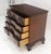 Mahogany Chippendale Style 4 Drawer Bracket Feet Bachelor Chest Dresser MINT For Sale - Image 12 of 14