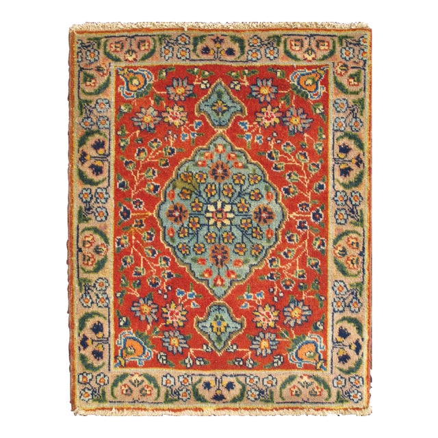 Early 20th Century Antique Miniature Tabriz Rug - 1′11″ × 2′5″ For Sale