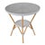Tobias 30 in. W Outdoor Round Rattan and Metal Bistro Table, Blue/White Dot / Natural Rattan Frame For Sale In Chicago - Image 6 of 9