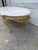 French Vintage French Louis XV Style Marble-Top Coffee Table With Carved Floral Apron and Cabriole Legs For Sale - Image 3 of 12