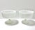 1960s Vintage Milk Glass Pedestal Compotes – Scalloped Dessert Bowls, Wedding Decor, Pair For Sale - Image 5 of 8