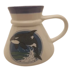 Vintage Otagiri Ceramic Coffee Mug With Handpainted Whale