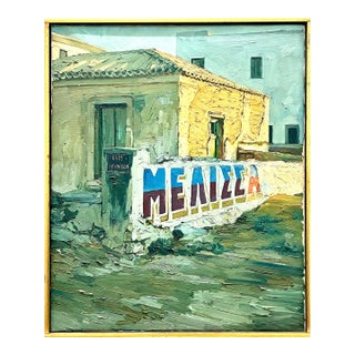 Mediterranean Street Scene Painting by Charles Brady (1926-1997) For Sale