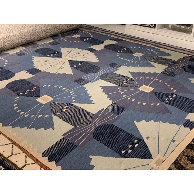 Early 21st Century Modern Swedish Style Flat Weave Wool Rug by Doris Leslie Blau For Sale - Image 5 of 8