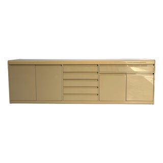 Vintage French Lacquered Sideboard, 1980s For Sale