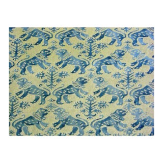 Vintage Mariano Fortuny Fabric Draperies Famed Sister Parrish Library-Fabric "Richelieu' Pattern Blu For Sale