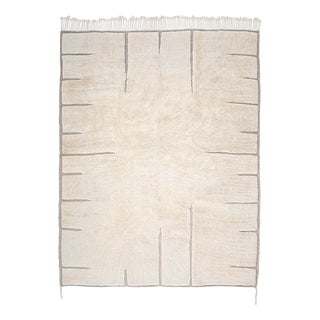 Large Hand-Knotted Wool Rug by Azele Studio For Sale