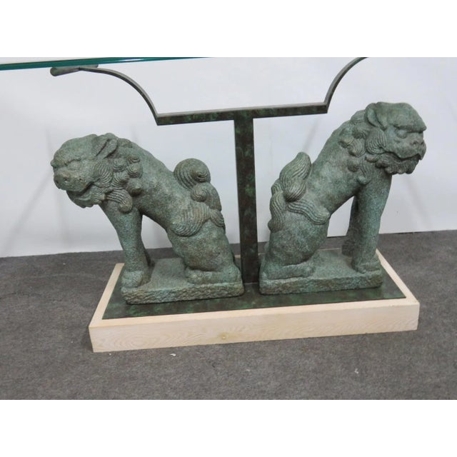 Late 20th Century Asain Design Foo Dog Console Table Chairish