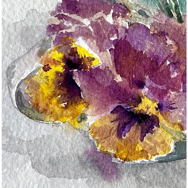 2020s Original “6 Violas” Watercolor Painting For Sale - Image 5 of 8