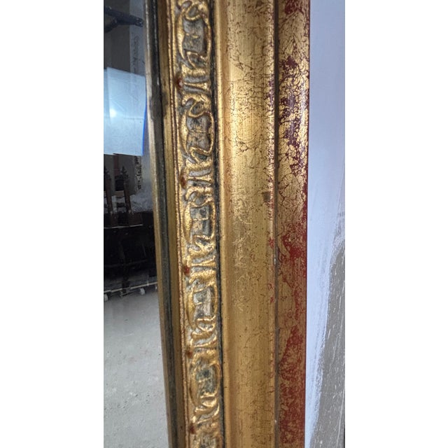 Large Spanish Giltwood Wall Mirror, 1950 For Sale - Image 9 of 15