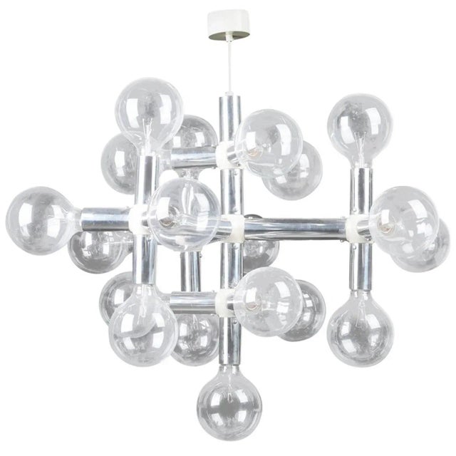 1960s Atomic Chandelier by Robert Haussmann for Swiss Lamps International, 1960s For Sale - Image 5 of 5