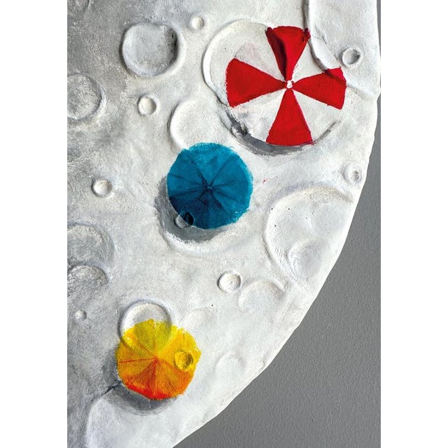 Contemporary Vera Vizzi, Phase Wall Sculpture with Lunar Texture, 2025, Mixed Media For Sale - Image 3 of 9