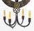 Wood Scandinavian Polychromed Wood and Iron Chandelier, Early 20th Century For Sale - Image 7 of 9