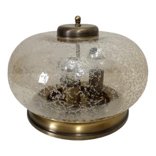 Art Deco Amber Murano Glass Flush Mount, 1970s For Sale