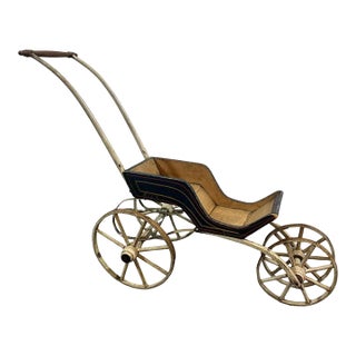 19thc Doll Buggy in Original Paint For Sale